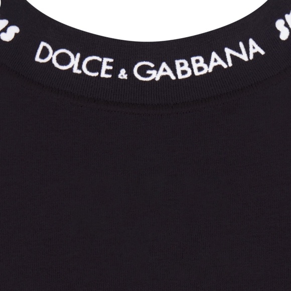 NWT SKIMS X DOLCE & GABBANA BLACK COTTON JERSEY LONG SLEEVE T-SHIRT M - Picture 5 of 8